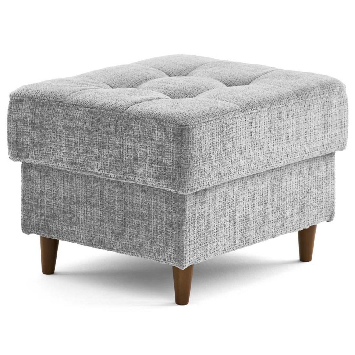 LISA DESIGN Anna - pouf en velours texturé - pieds en bois