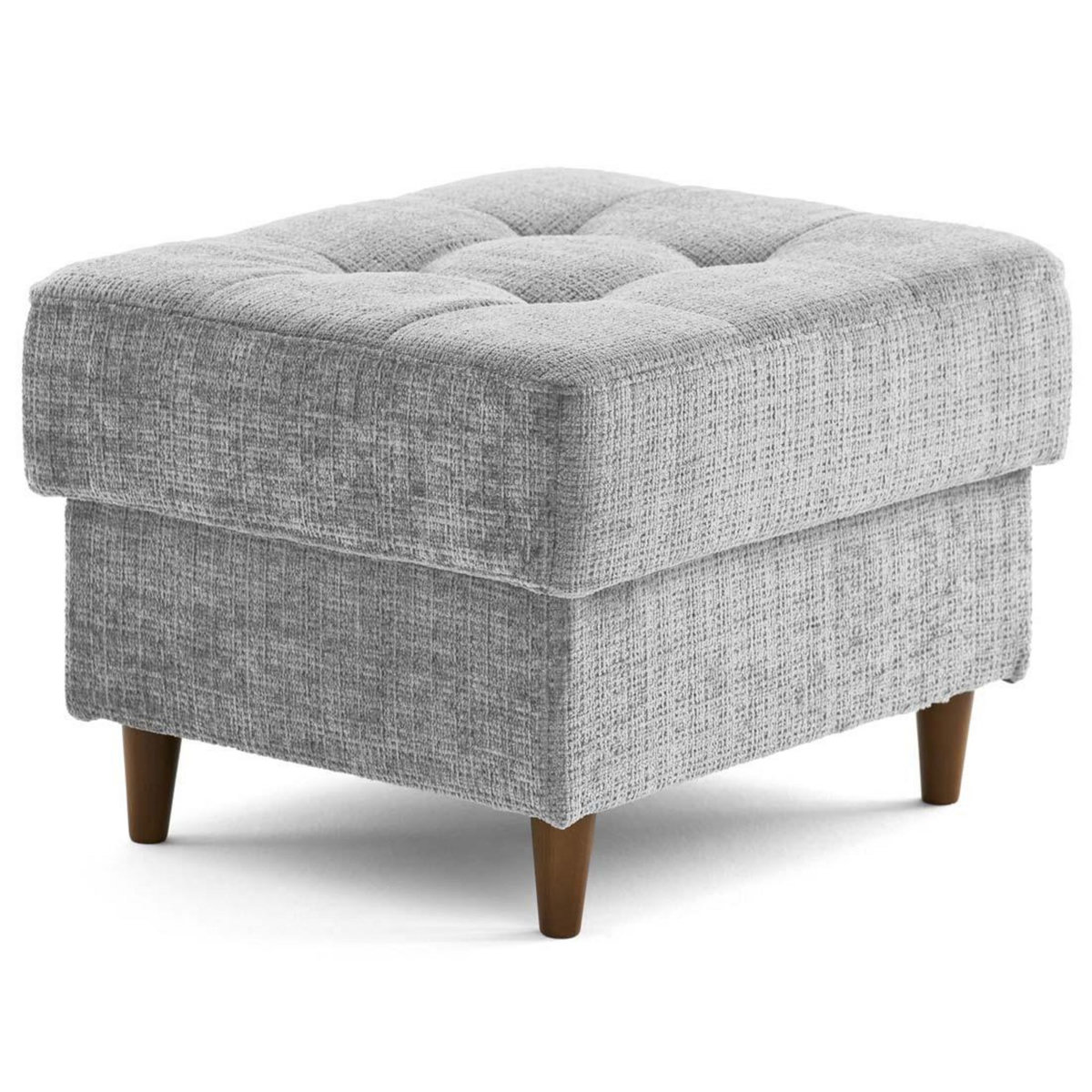 LISA DESIGN Anna - pouf en velours texturé - pieds en bois