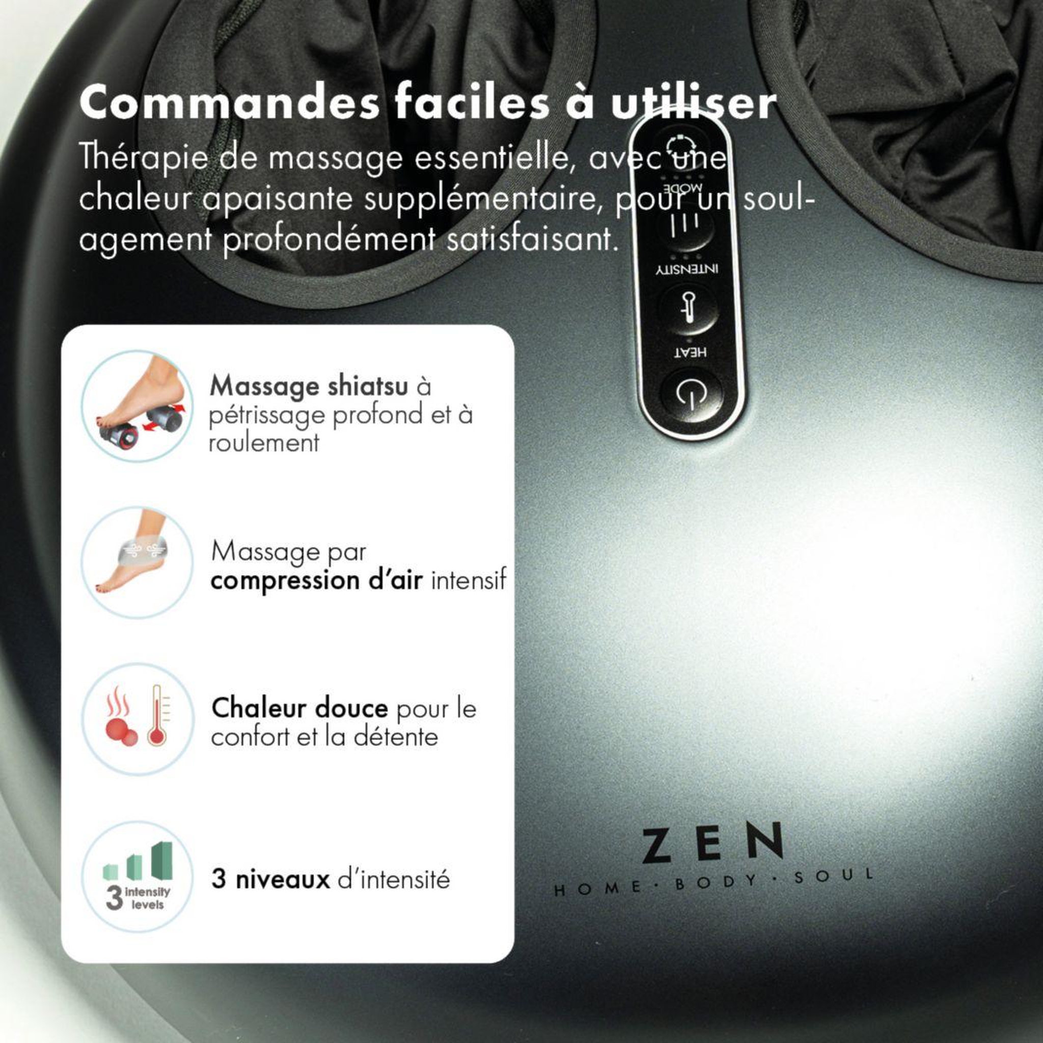 Voir la diapositive 2 : ZEN Masseur pieds confort ultime des pieds machu picchu
