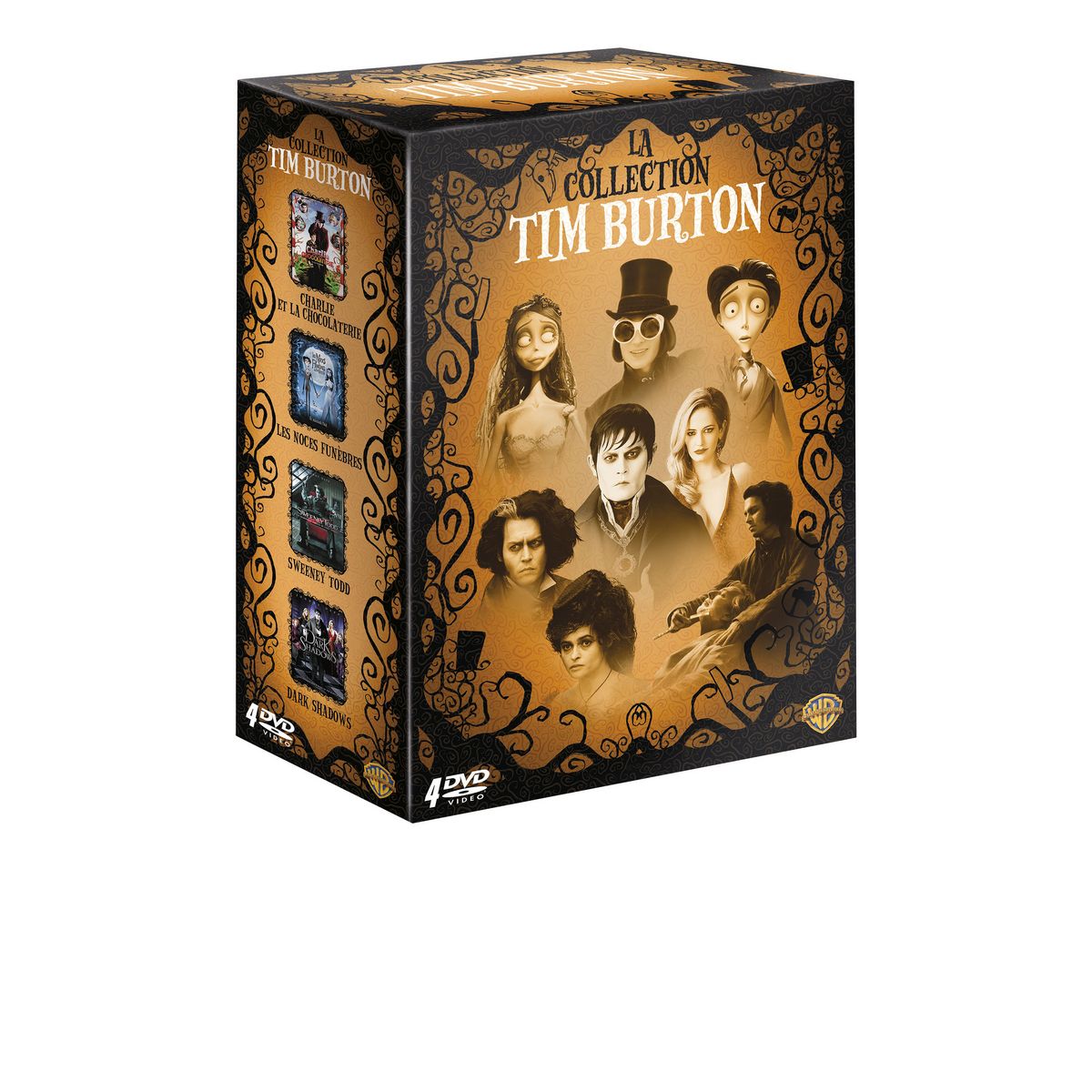Coffret Tim Burton : Charlie et la Chocolaterie + Les Noces Funèbres + Sweeney Todd + Dark Shadows