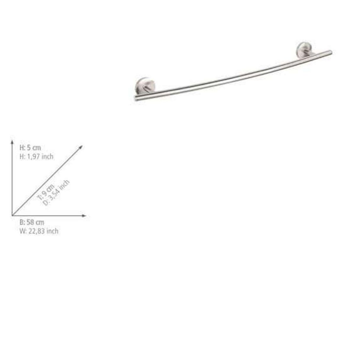 Wenko Barre porte-serviettes - Inox