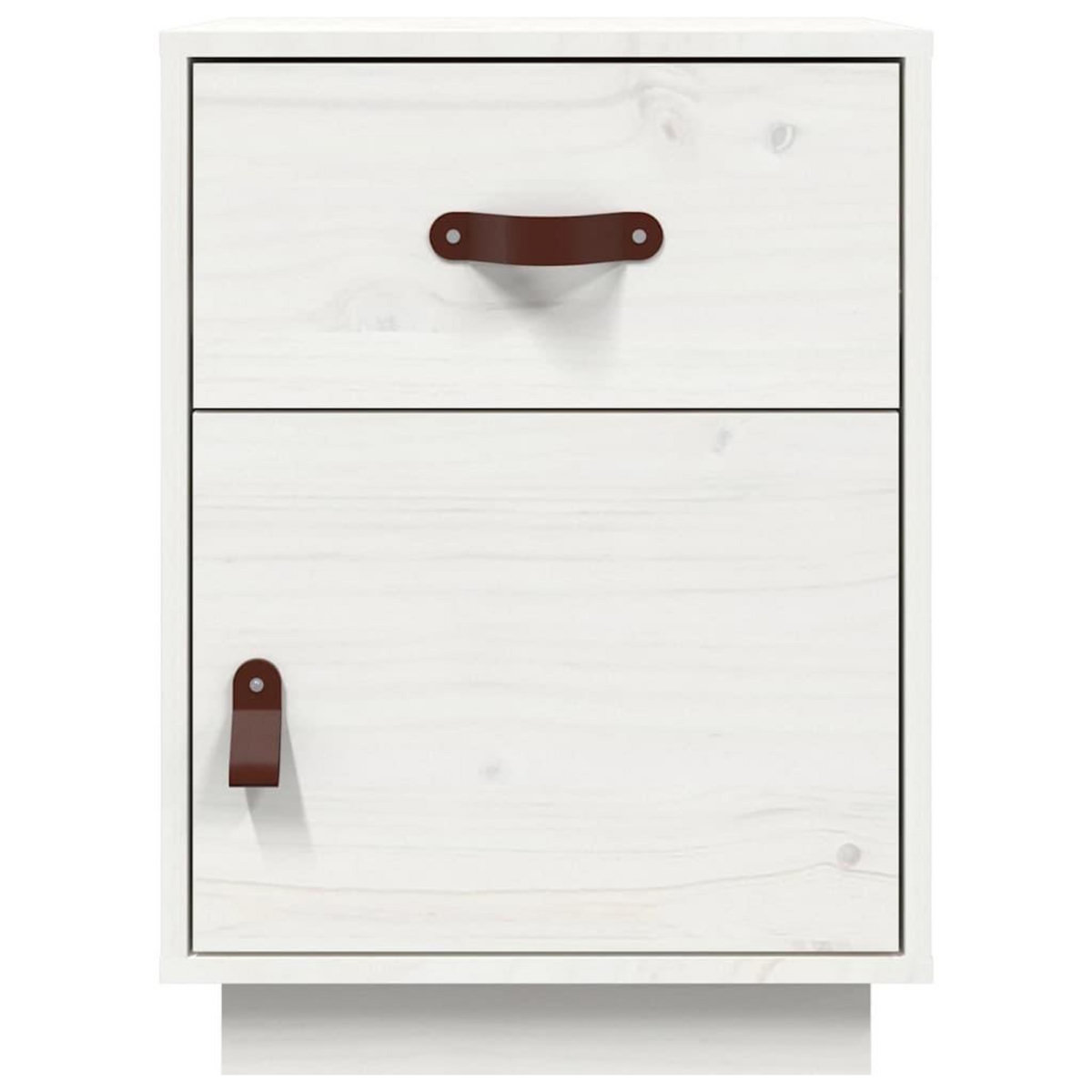 VIDAXL Table de chevet Blanc 40x34x55 cm Bois de pin solide