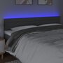Voir la diapositive 3 : VIDAXL Tete de lit a LED Gris fonce 200x5x78/88 cm Tissu