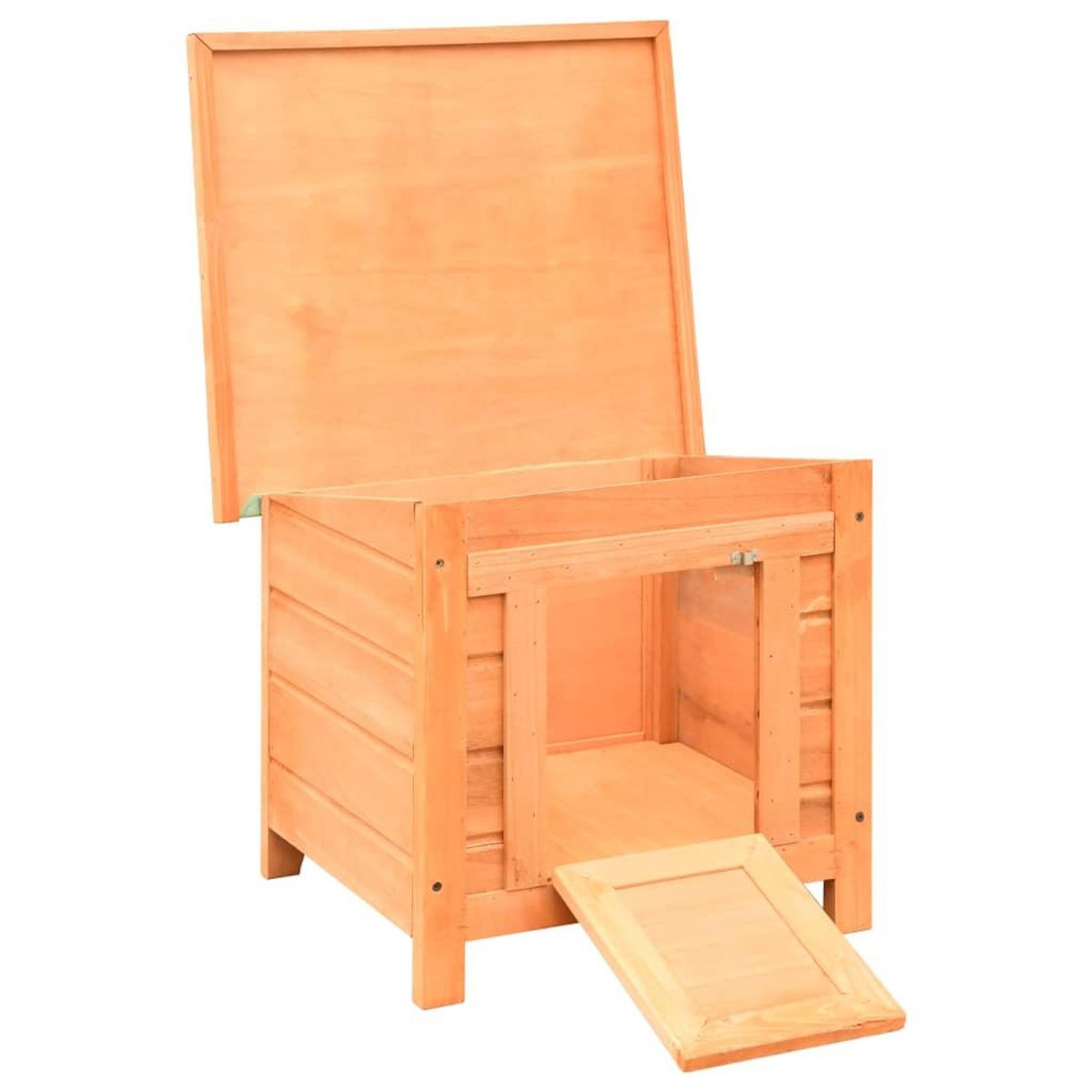 VIDAXL Maison de chat Pin massif et sapin 50 x 46 x 43,5 cm