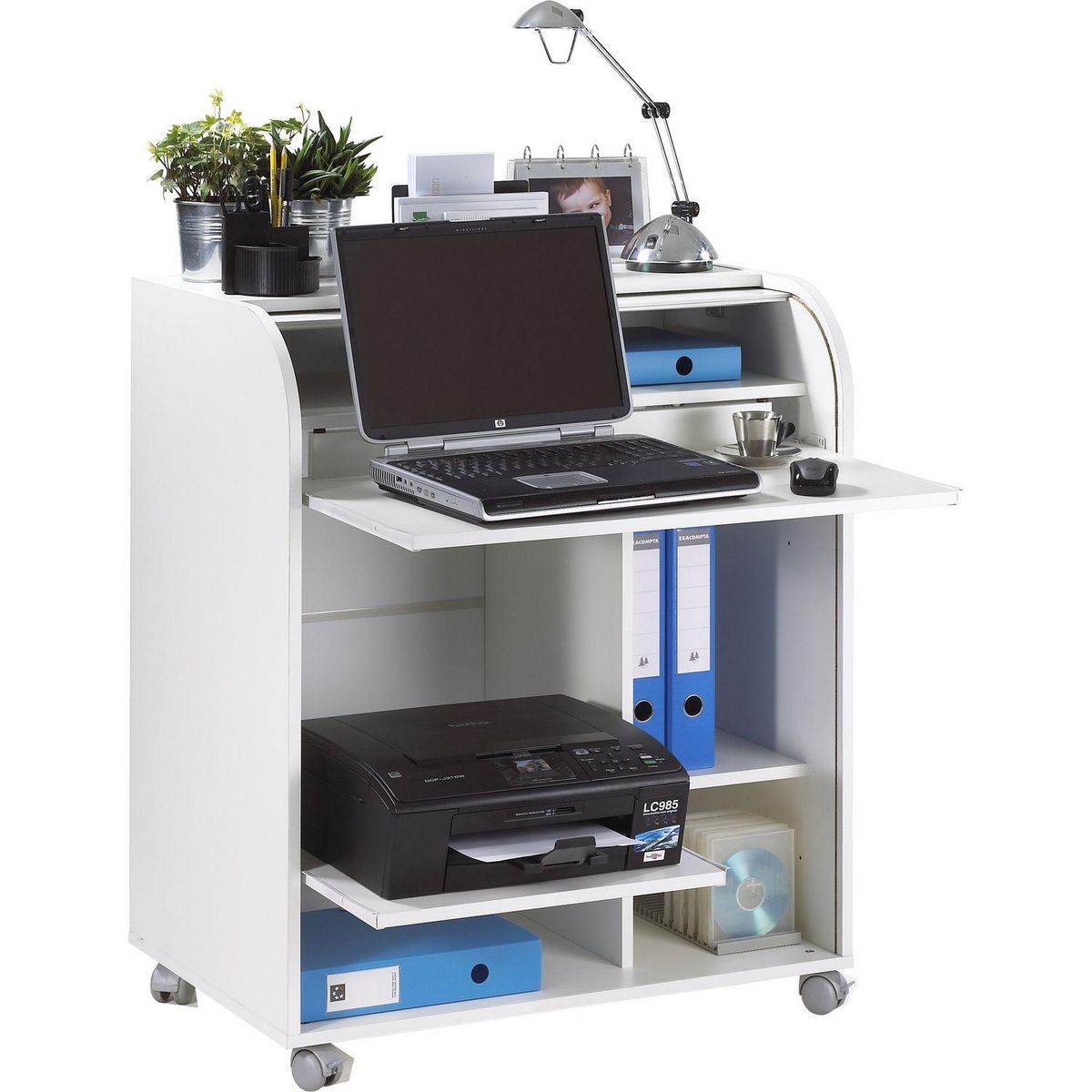 Bureau droit à roulettes L79.2cm BILLY