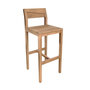 Voir la diapositive 3 : Rendez vous déco Lot de 2 chaises de bar extérieur 74 cm en bois de teck massif-Tunga
