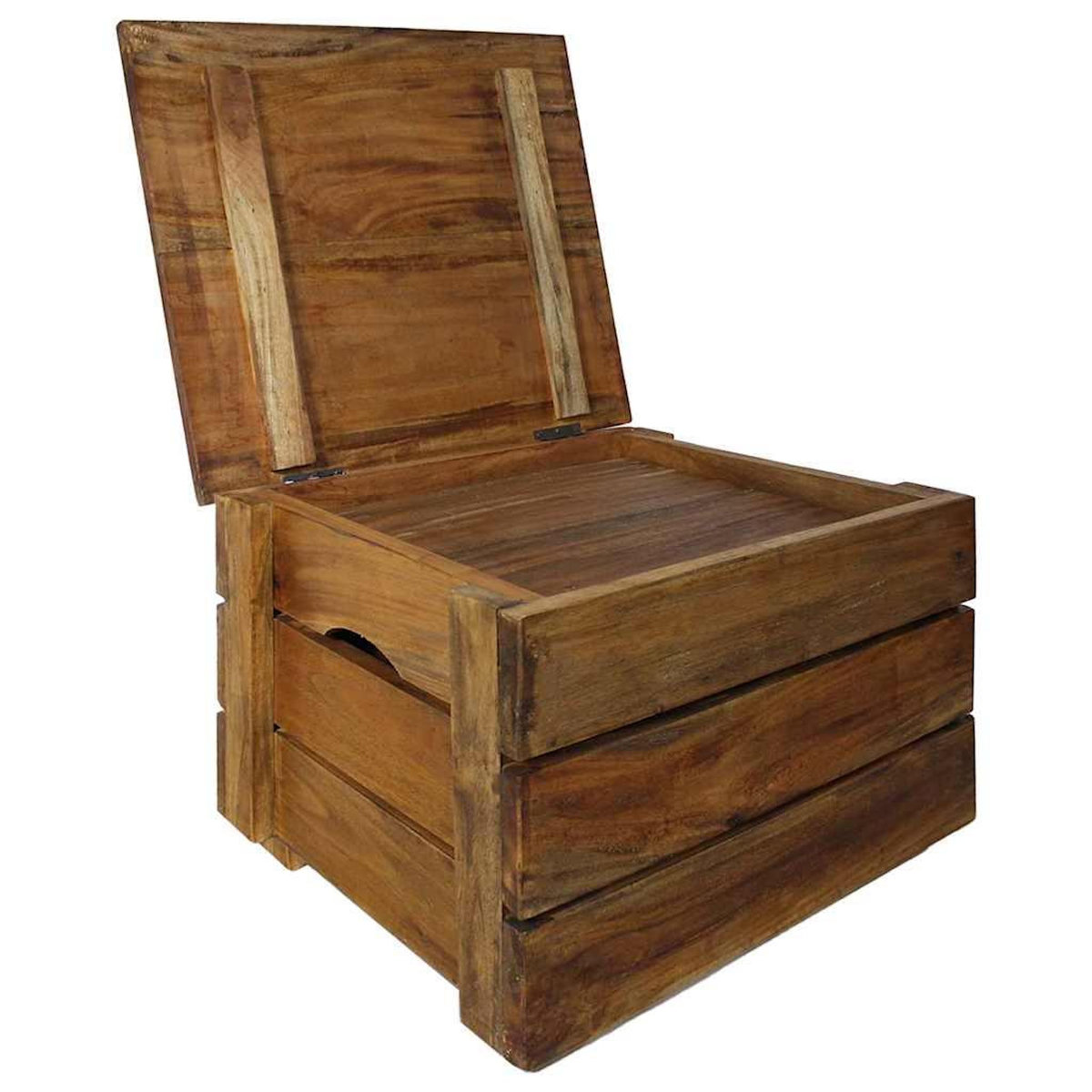 VIDAXL Ensemble de caisse de rangement 2 pcs bois d'acajou massif