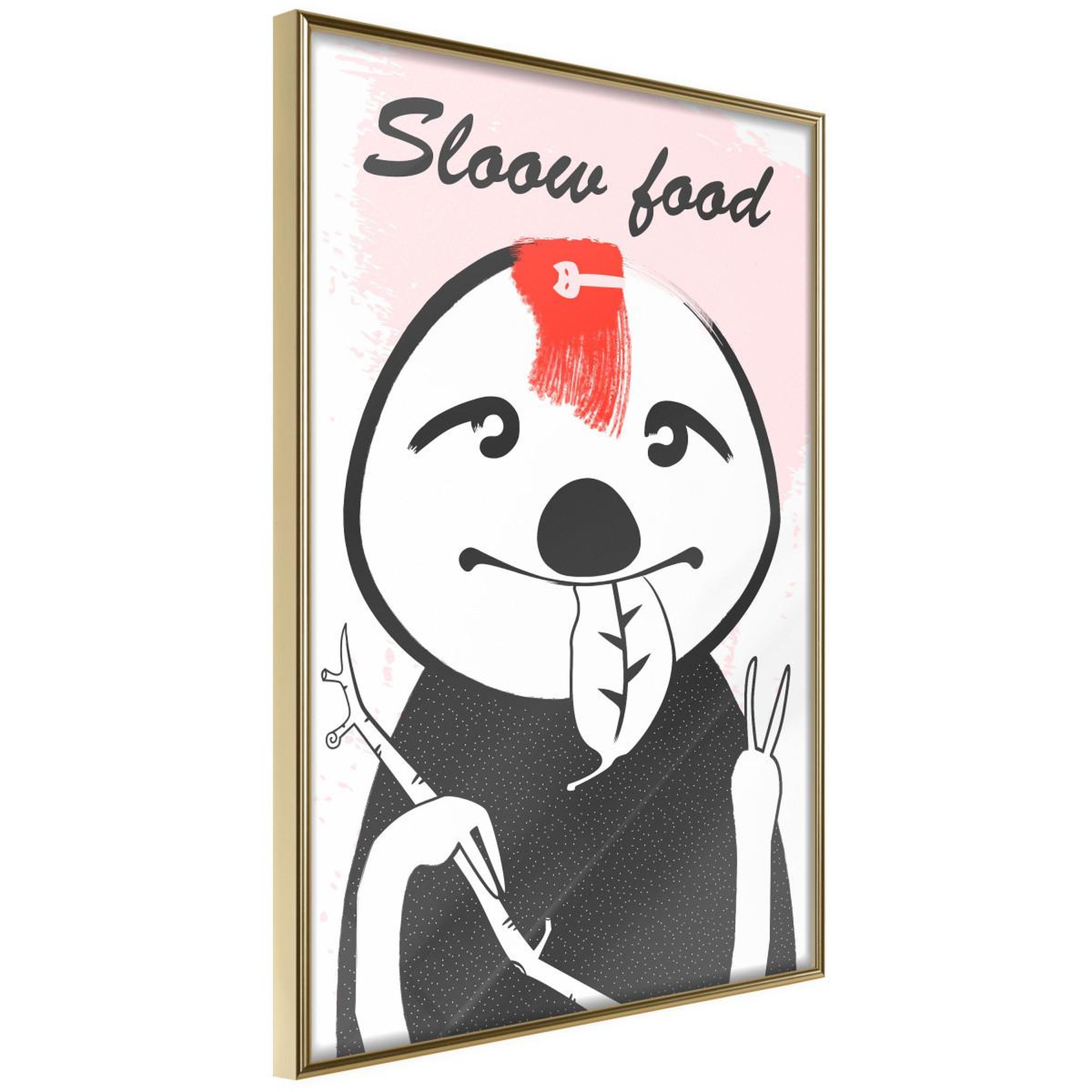 Paris Prix Affiche murale encadrée  sloth's favourite food