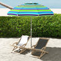 Voir la diapositive 2 : OUTSUNNY Parasol inclinable réglable de plage protection UV40+ Ø178 cm sac transport inclus