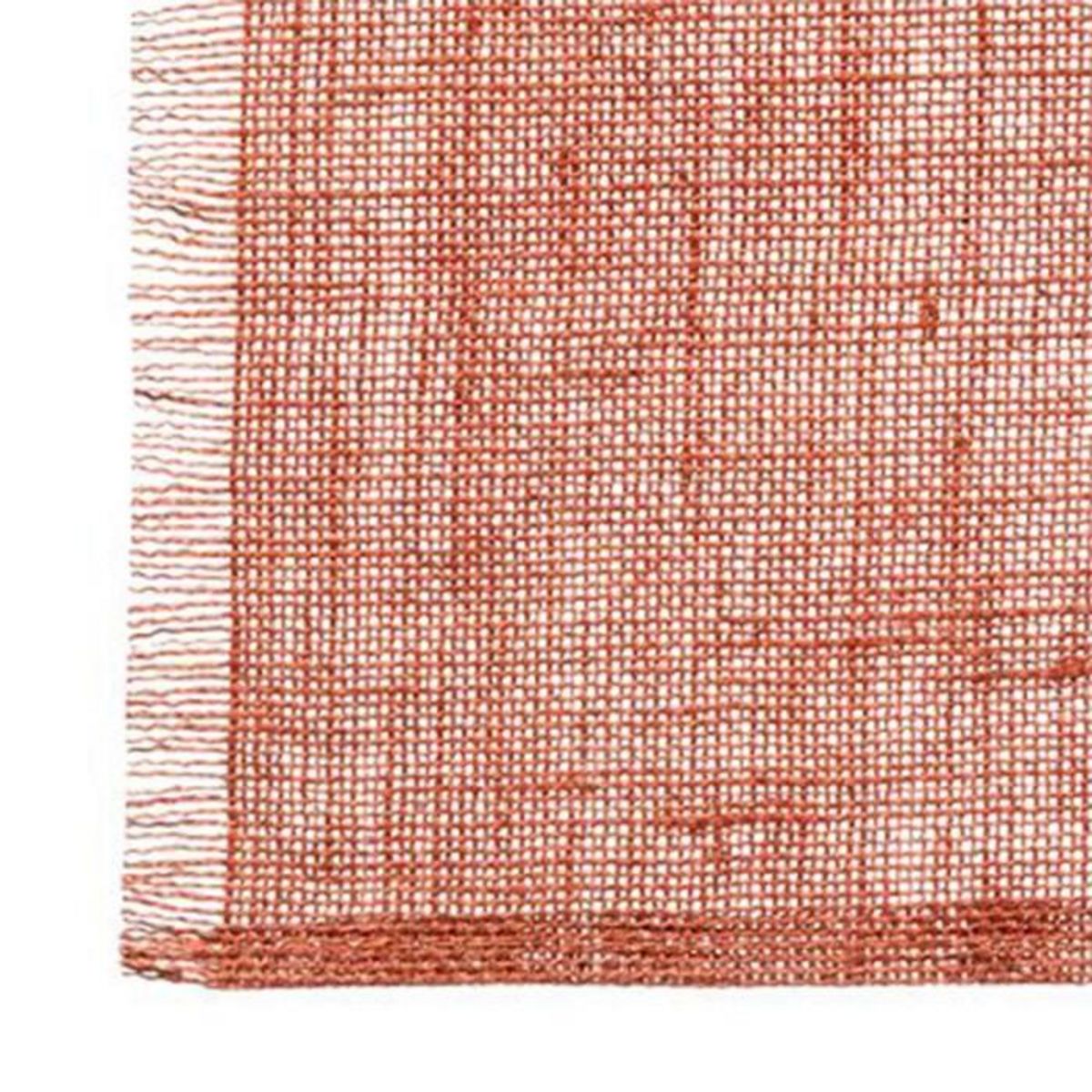 SECRET DE GOURMET Set de Table en Jute  Frange  30x45cm Terracotta