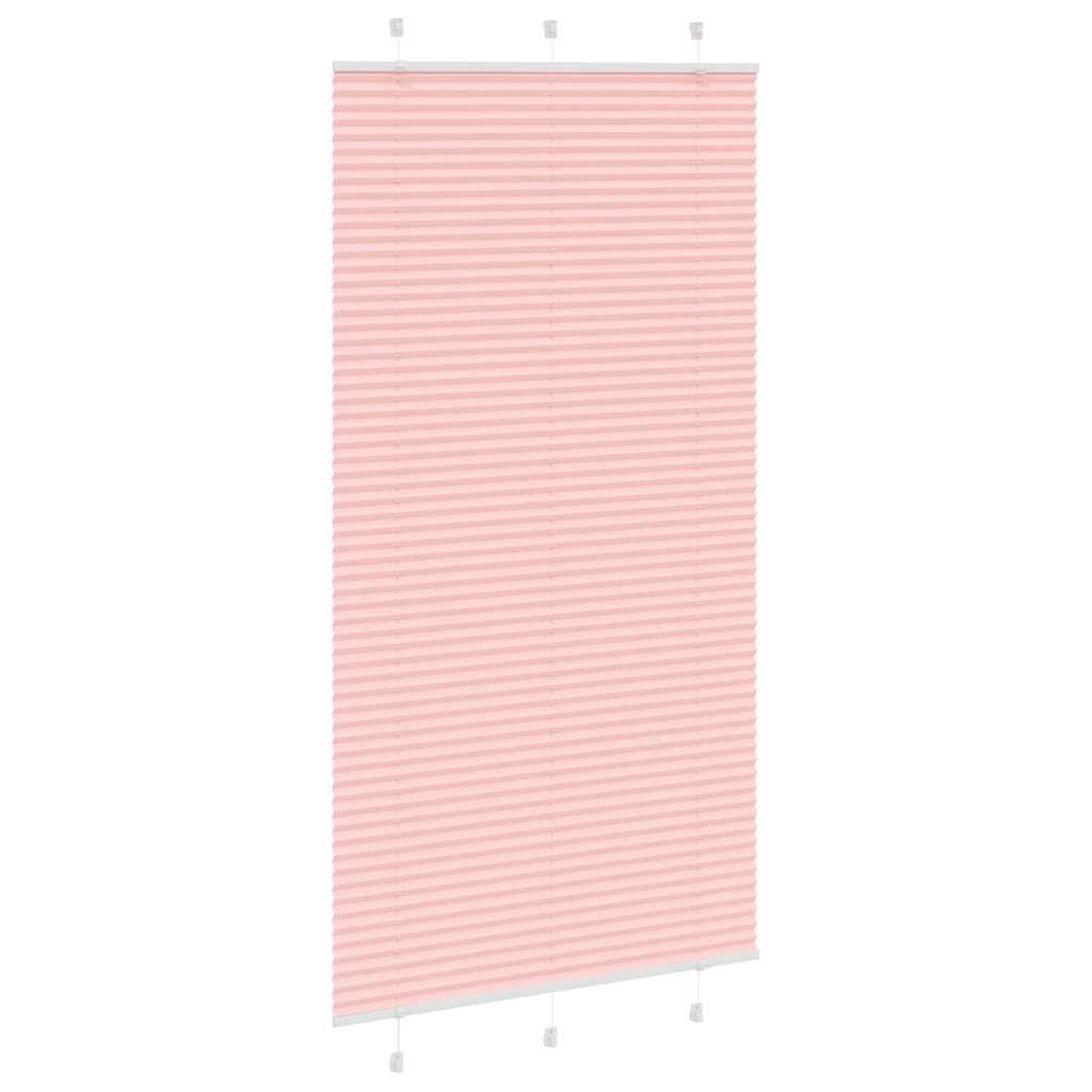 Voir la diapositive 3 : VIDAXL Store plisse rose 110x200 cm largeur du tissu 109,4cm polyester