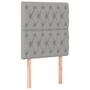 Voir la diapositive 5 : VIDAXL Sommier a lattes de lit avec matelas Gris clair 80x200 cm Tissu