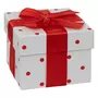 ATMOSPHERA Lot de 3 boîtes pour cadeaux de Noël - Rouge et blanc