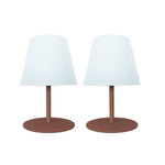 Lumisky Set de 2 lampes de table TWINS Terracotta Plastique H16cm