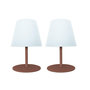 Voir la diapositive 1 : Lumisky Set de 2 lampes de table TWINS Terracotta Plastique H16cm