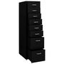Voir la diapositive 5 : VIDAXL Classeur mobile Noir 28x41x109 cm Metal