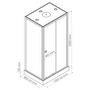 Voir la diapositive 5 : ONDEE Cabine hydromassante NOGEA noir mat - 120x80cm