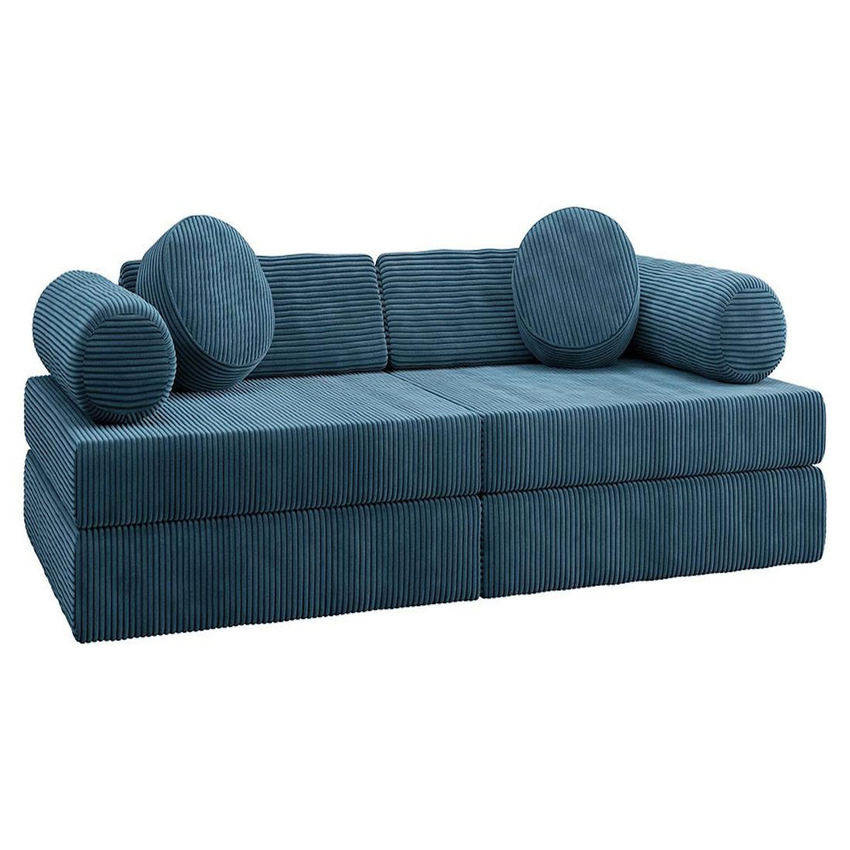 BEST MOBILIER Ines - canapé droit 2 places en velours côtelé