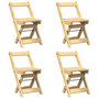 Voir la diapositive 2 : VIDAXL Chaises a manger pliables lot de 4  bois massif de pin