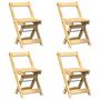 Voir la diapositive 2 : VIDAXL Chaises a manger pliables lot de 4  bois massif de pin