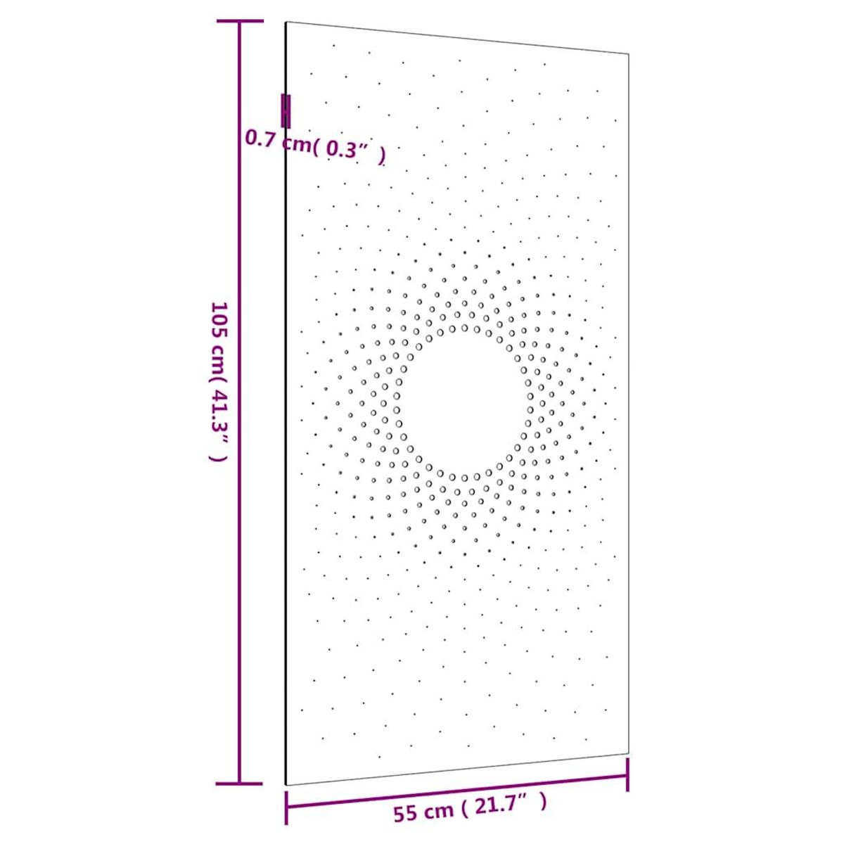 VIDAXL Decoration murale jardin 105x55cm acier corten design du soleil