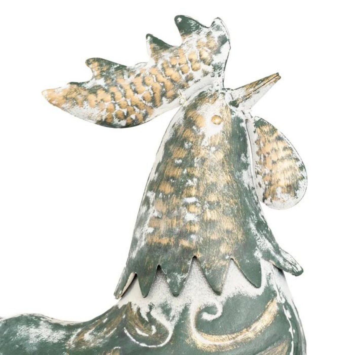 ATMOSPHERA Statuette Coq Déco en Métal  Conor  54cm Multicolore