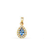 Voir la diapositive 1 : L'ATELIER D'AZUR Pendentif Or 18 Carats 750 Jaune et Zirconiums - Motif Goutte - Chaine Offerte