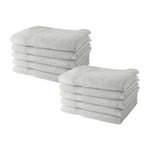 Today Lot de 10 serviettes de Toilette TODAY 50x90 cm 100% Coton - Craie