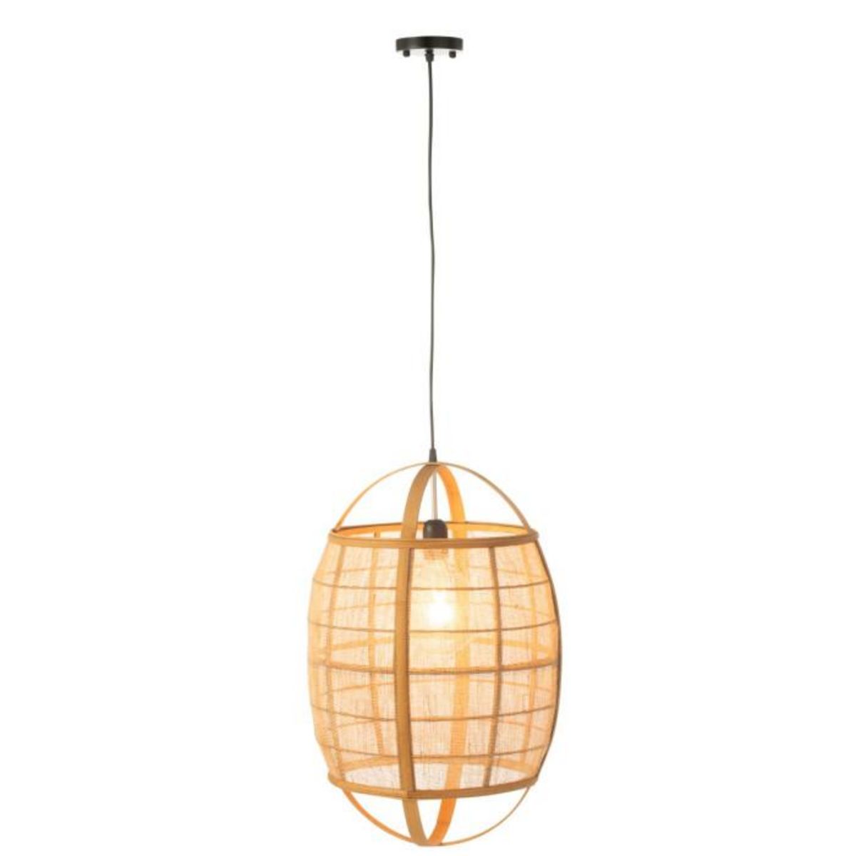 Paris Prix Lampe Suspension en Bambou  Ion  37cm Naturel
