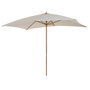 Voir la diapositive 1 : OUTSUNNY Parasol droit rectangulaire bois polyester haute densité 2,95L x 2l x 2,55H m crème