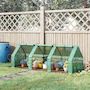 Voir la diapositive 2 : HOMCOM Mini serre de jardin 270L x 90l x 90H cm acier PE haute densité 140 g/m² anti-UV 3 fenêtres avec zip enroulables vert