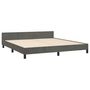 Voir la diapositive 4 : VIDAXL Cadre de lit sans matelas gris fonce 160x200 cm velours