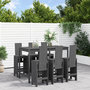 Voir la diapositive 1 : VIDAXL Ensemble de bar de jardin 7 pcs gris bois de pin massif