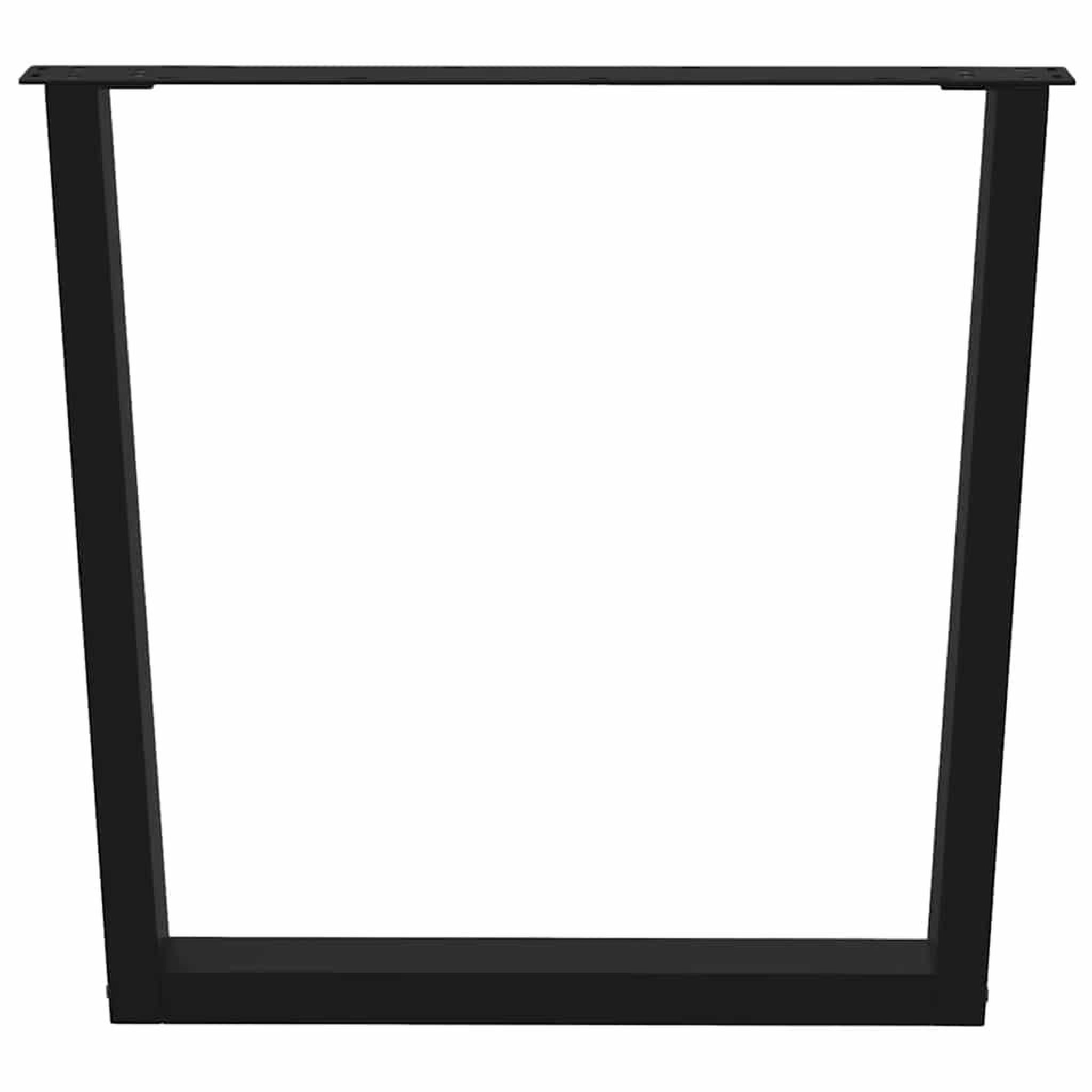 Voir la diapositive 5 : VIDAXL Pieds de table a manger forme de V 3 pcs noir 90x(72-73,3) cm