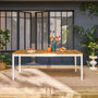 Voir la diapositive 2 : SWEEEK Table de jardin SENORA acacia avec coins arrondis, 10 places, 200 x 100 x 75 cm