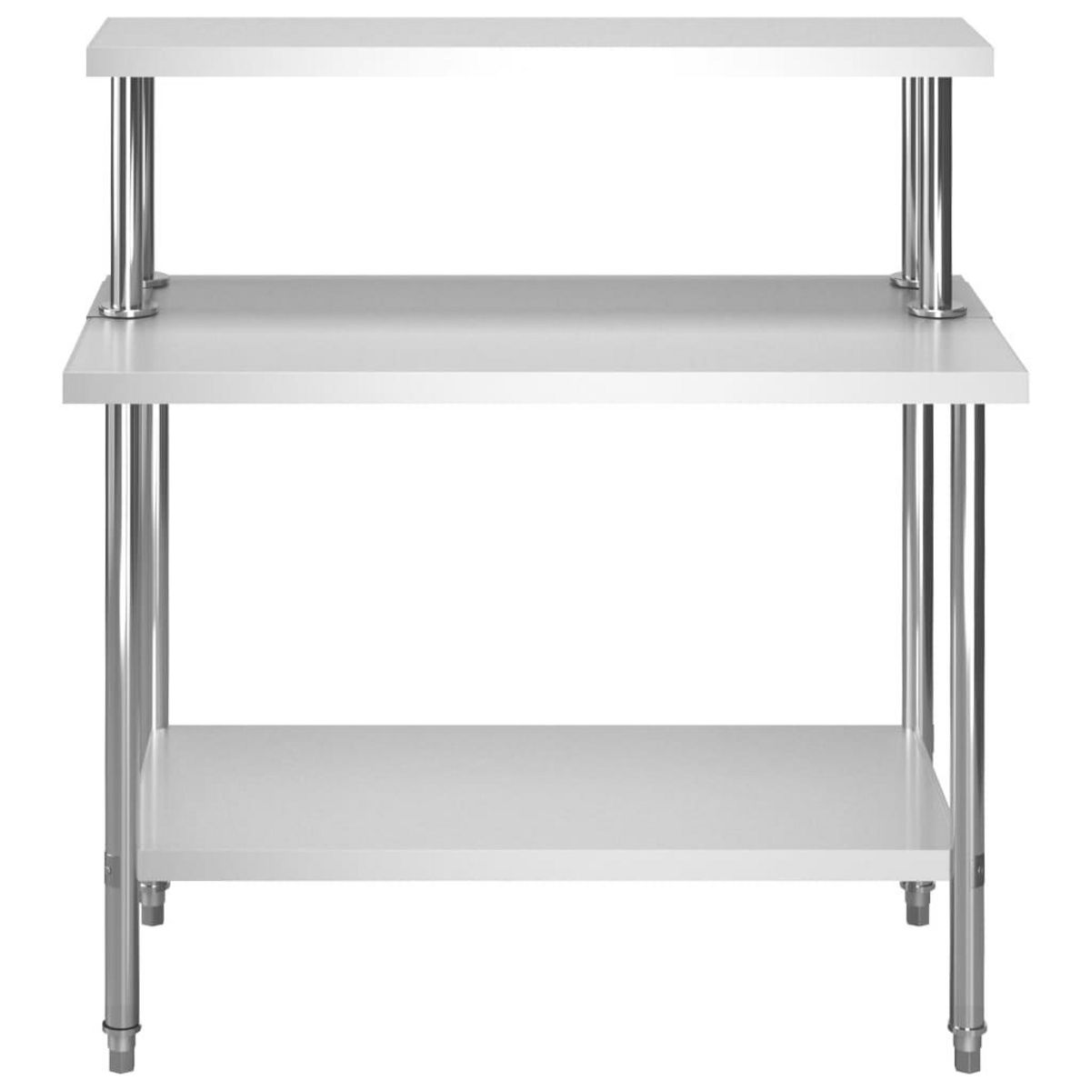 VIDAXL Table de travail de cuisine avec etagere 120x60x120 cm Inox