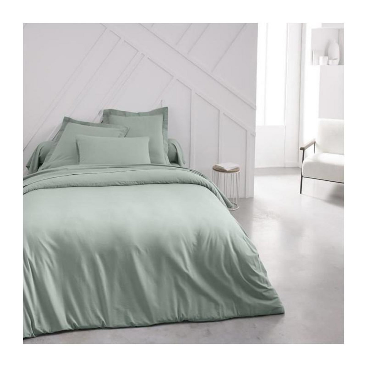 Today Taie d'oreiller TODAY Essential - 63 x 63+5 cm - 100% Coton uni - Celadon