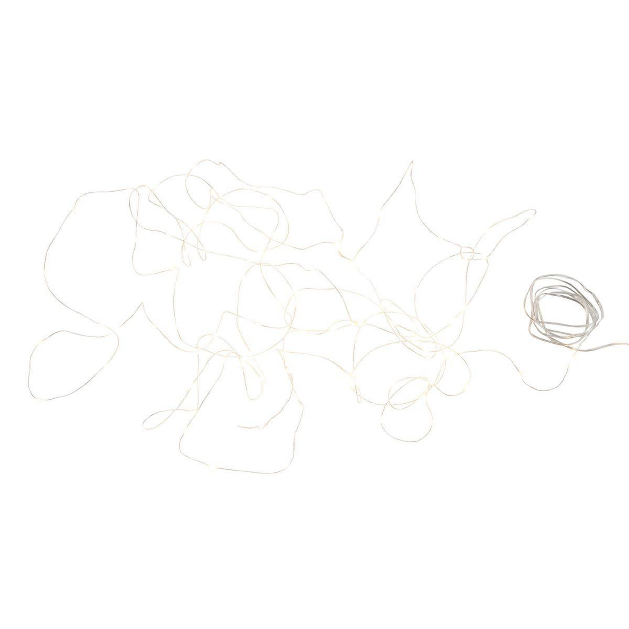Voir la diapositive 2 : J-LINE Guirlande lumineuse led  90 leds  9m argent
