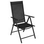 Voir la diapositive 2 : VIDAXL Chaises pliables de jardin lot de 2 Aluminium et textilene Noir