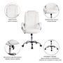 Voir la diapositive 4 : VS VENTA-STOCK Chaise de Bureau Karen Elevable et Fauteuil inclinable en Simili Cuir Blanc