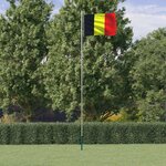 VIDAXL Drapeau de la Belgique et mat 6,23 m Aluminium
