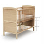 Voir la diapositive 4 : AT4 Lit bébé évolutif avec matelas ESSENTIEL 60 x 120 cm en bois
