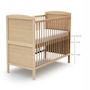 Voir la diapositive 4 : AT4 Lit bébé évolutif avec matelas ESSENTIEL 60 x 120 cm en bois