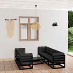 VIDAXL Salon de jardin 8 pcs avec coussins Bois de pin massif