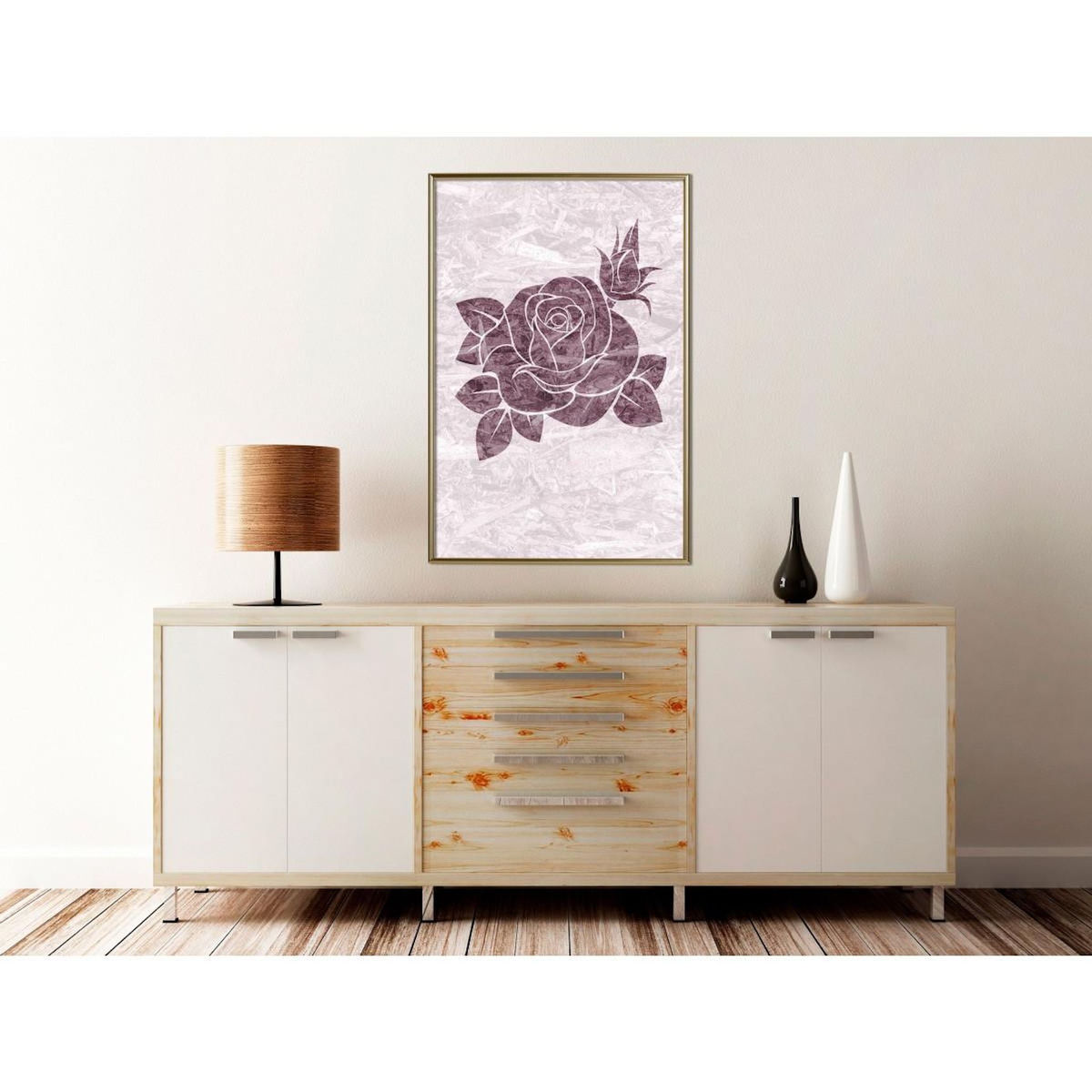 Paris Prix Affiche Murale Encadrée  Monochromatic Rose