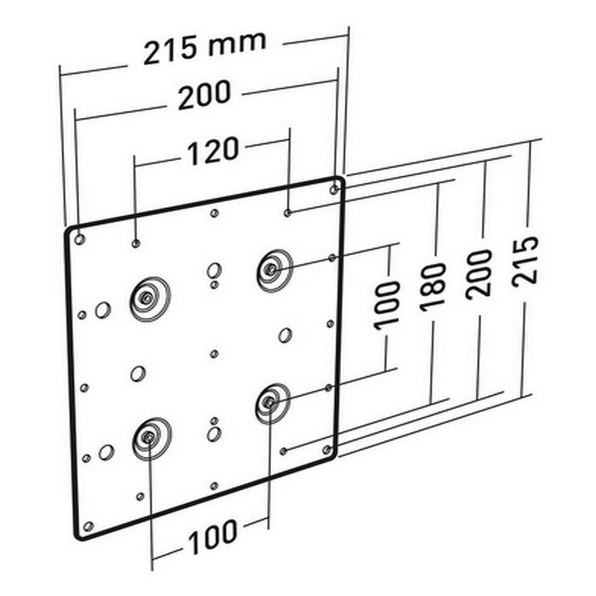 Voir la diapositive 4 : Erard Plaque adaptatrice jusqu'à vesa 200 - 002491