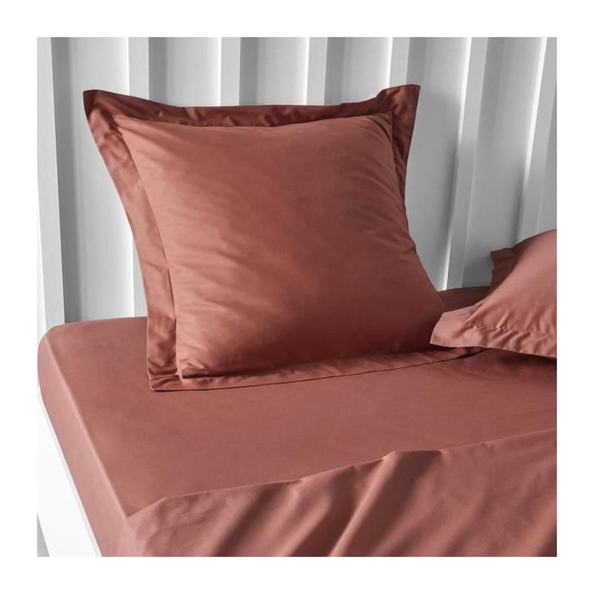 Voir la diapositive 3 : Today Taie d'oreiller TODAY Essential - 63 x 63+5 cm - 100% Coton uni - Terracotta