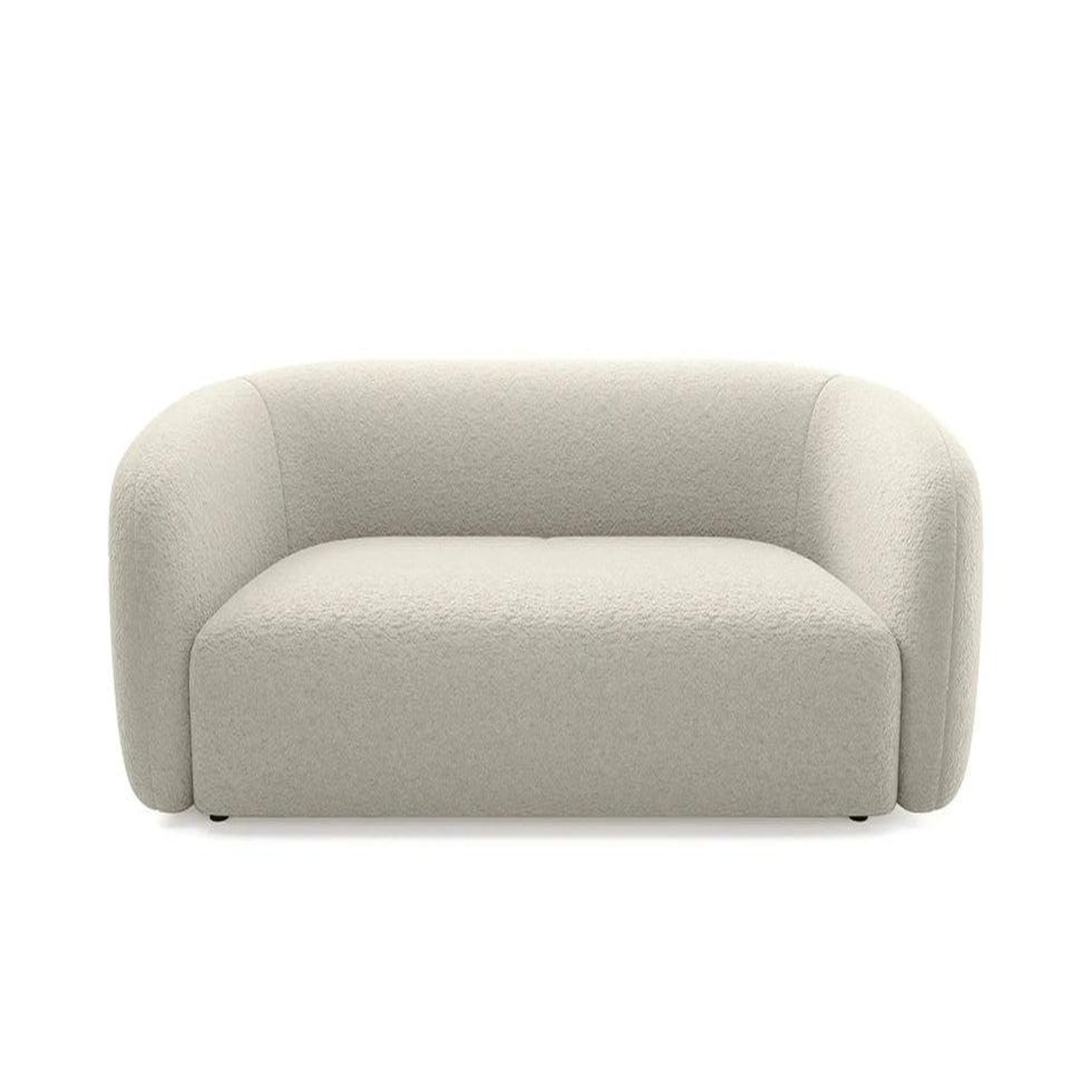 CASANOVA PARIS Bahia 3 - canapé droit en tissu bouclette. Coloris disponibles : Marron, Orange, Bleu, Gris, Beige, Vert