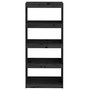 Voir la diapositive 5 : VIDAXL Bibliotheque/Separateur de piece Noir 60x30x135,5 cm Pin massif