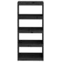 Voir la diapositive 5 : VIDAXL Bibliotheque/Separateur de piece Noir 60x30x135,5 cm Pin massif